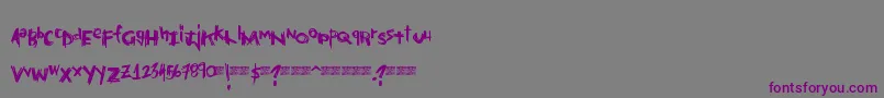 Grandiousvengeance Font – Purple Fonts on Gray Background