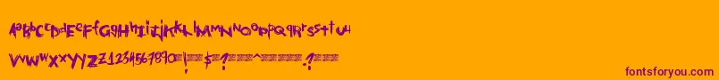 Grandiousvengeance Font – Purple Fonts on Orange Background