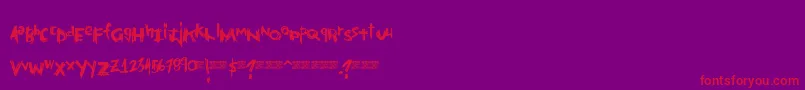 Grandiousvengeance Font – Red Fonts on Purple Background