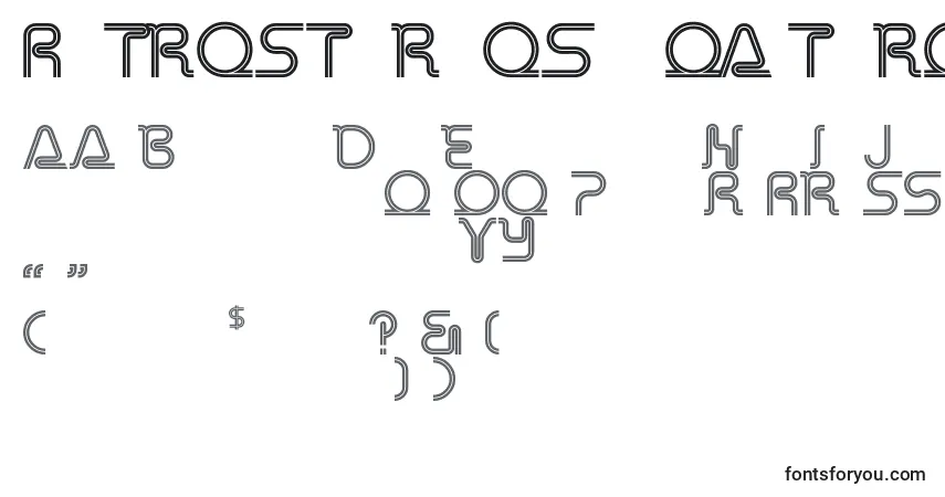 Schriftart RetroStereoThinAlternate – Alphabet, Zahlen, spezielle Symbole