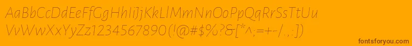 LunasansThinitalic Font – Brown Fonts on Orange Background