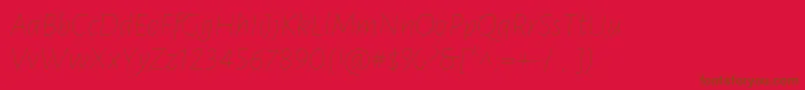LunasansThinitalic Font – Brown Fonts on Red Background