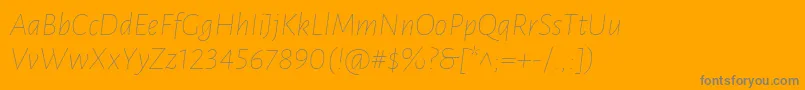 LunasansThinitalic Font – Gray Fonts on Orange Background
