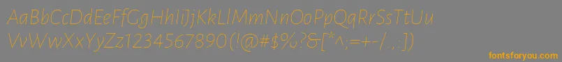 LunasansThinitalic Font – Orange Fonts on Gray Background