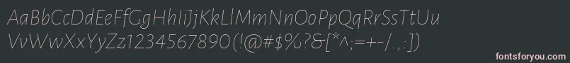 Шрифт LunasansThinitalic – розовые шрифты на чёрном фоне