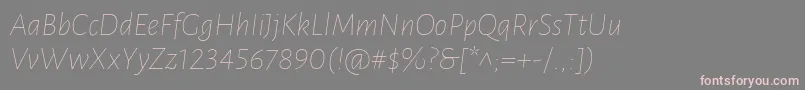 LunasansThinitalic Font – Pink Fonts on Gray Background