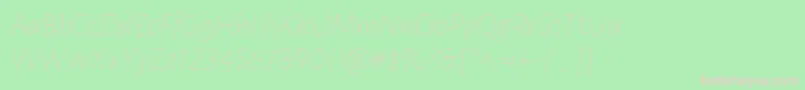 LunasansThinitalic Font – Pink Fonts on Green Background