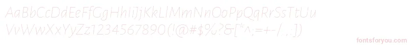 LunasansThinitalic-fontti – vaaleanpunaiset fontit