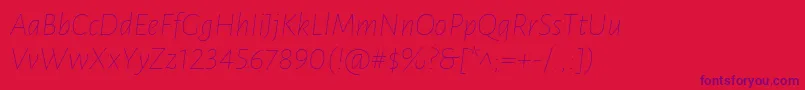 LunasansThinitalic Font – Purple Fonts on Red Background
