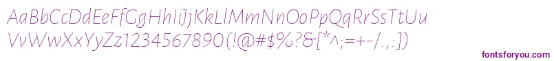 LunasansThinitalic Font – Purple Fonts on White Background