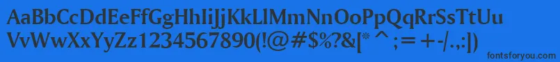 AmerigoBoldBt Font – Black Fonts on Blue Background