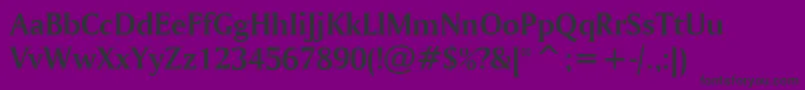 フォントAmerigoBoldBt – 紫の背景に黒い文字