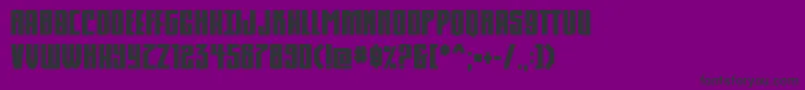 フォントKomikahn – 紫の背景に黒い文字