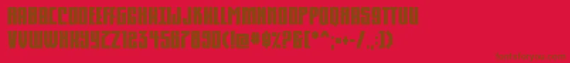 Komikahn-fontti – ruskeat fontit punaisella taustalla