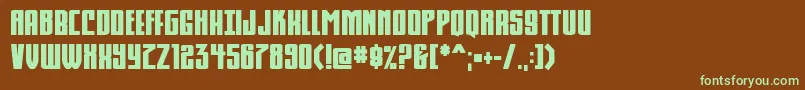 Komikahn Font – Green Fonts on Brown Background