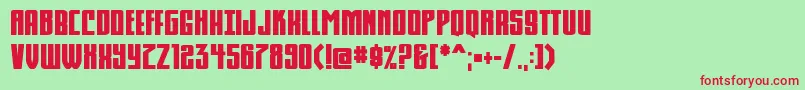 Komikahn Font – Red Fonts on Green Background