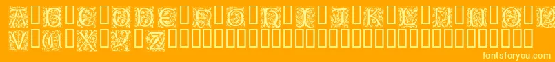PetitfleurLight Font – Yellow Fonts on Orange Background