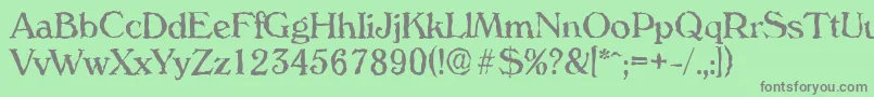 VeronarandomRegular Font – Gray Fonts on Green Background