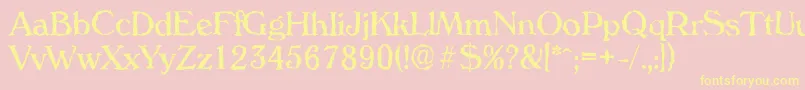VeronarandomRegular Font – Yellow Fonts on Pink Background