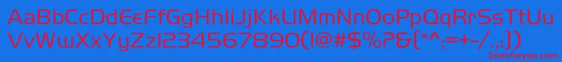 Harrierc-fontti – punaiset fontit sinisellä taustalla