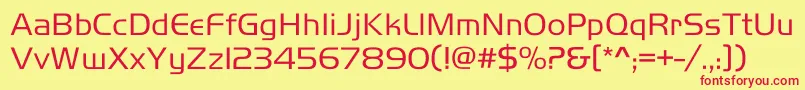 Harrierc Font – Red Fonts on Yellow Background
