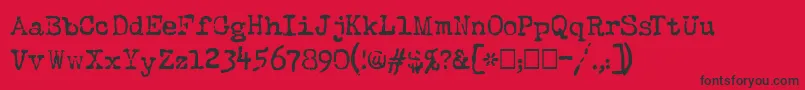 TheQuestNormal Font – Black Fonts on Red Background