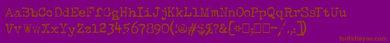 TheQuestNormal Font – Brown Fonts on Purple Background