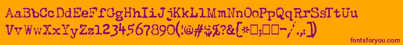 More about TheQuestNormal Font TheQuestNormal Font – Purple Fonts on Orange Background