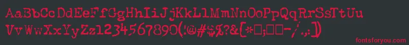 TheQuestNormal Font – Red Fonts on Black Background
