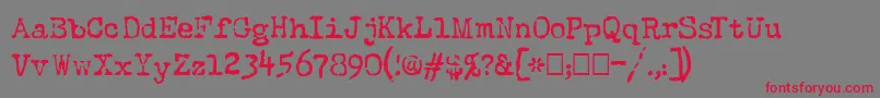 TheQuestNormal Font – Red Fonts on Gray Background