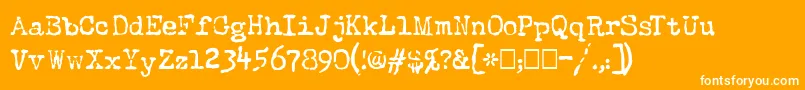 TheQuestNormal Font – White Fonts on Orange Background