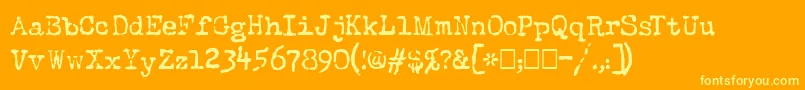 TheQuestNormal Font – Yellow Fonts on Orange Background