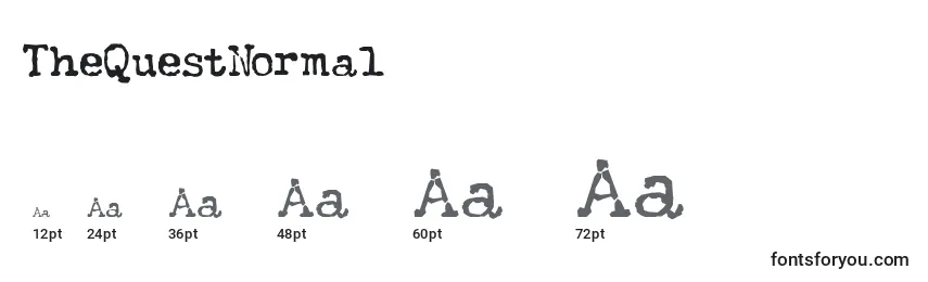 TheQuestNormal Font Sizes
