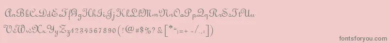 fuente LyranoRegular – Fuentes Grises Sobre Fondo Rosa