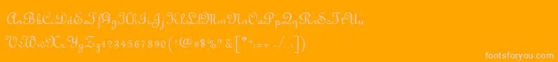 LyranoRegular-Schriftart – Rosa Schriften auf orangefarbenem Hintergrund