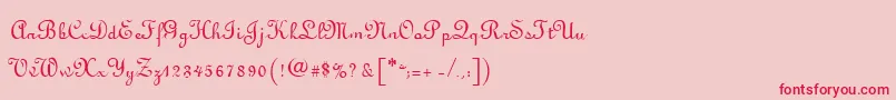 LyranoRegular Font – Red Fonts on Pink Background