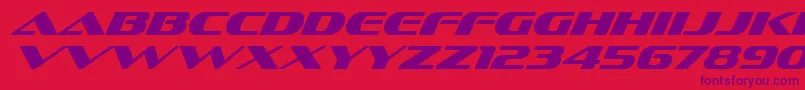 SofachromergItalic Font – Purple Fonts on Red Background