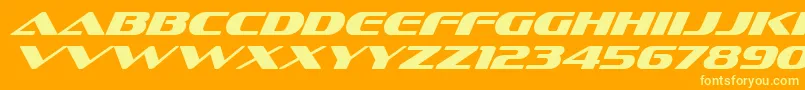 SofachromergItalic Font – Yellow Fonts on Orange Background