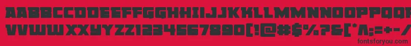 Libertylegionexpand Font – Black Fonts on Red Background