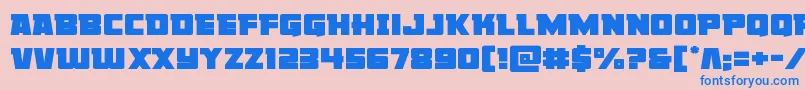 Libertylegionexpand Font – Blue Fonts on Pink Background