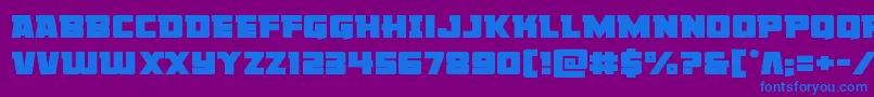 Libertylegionexpand Font – Blue Fonts on Purple Background