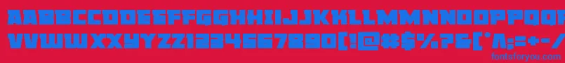 Libertylegionexpand Font – Blue Fonts on Red Background