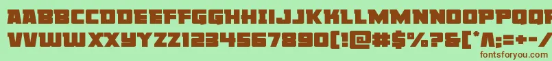 Libertylegionexpand Font – Brown Fonts on Green Background