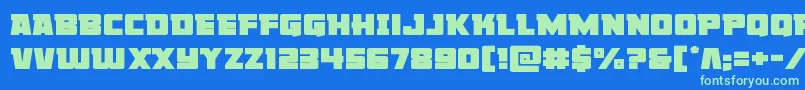 Libertylegionexpand Font – Green Fonts on Blue Background