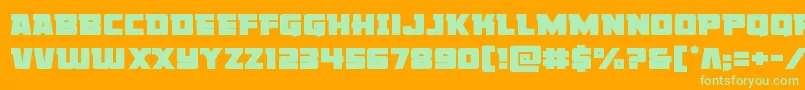 Libertylegionexpand Font – Green Fonts on Orange Background