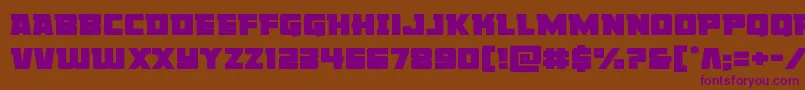 Libertylegionexpand Font – Purple Fonts on Brown Background