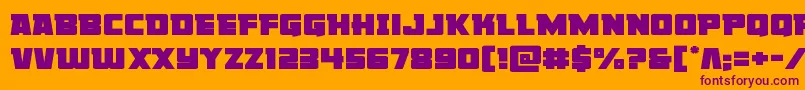 Libertylegionexpand Font – Purple Fonts on Orange Background