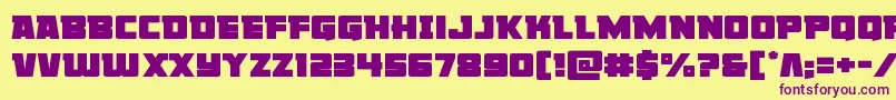 Libertylegionexpand Font – Purple Fonts on Yellow Background