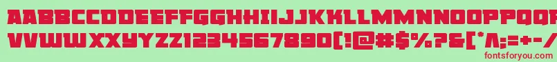 Libertylegionexpand Font – Red Fonts on Green Background