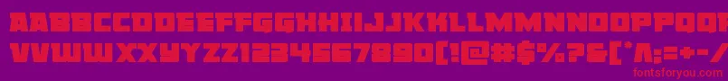 Libertylegionexpand Font – Red Fonts on Purple Background